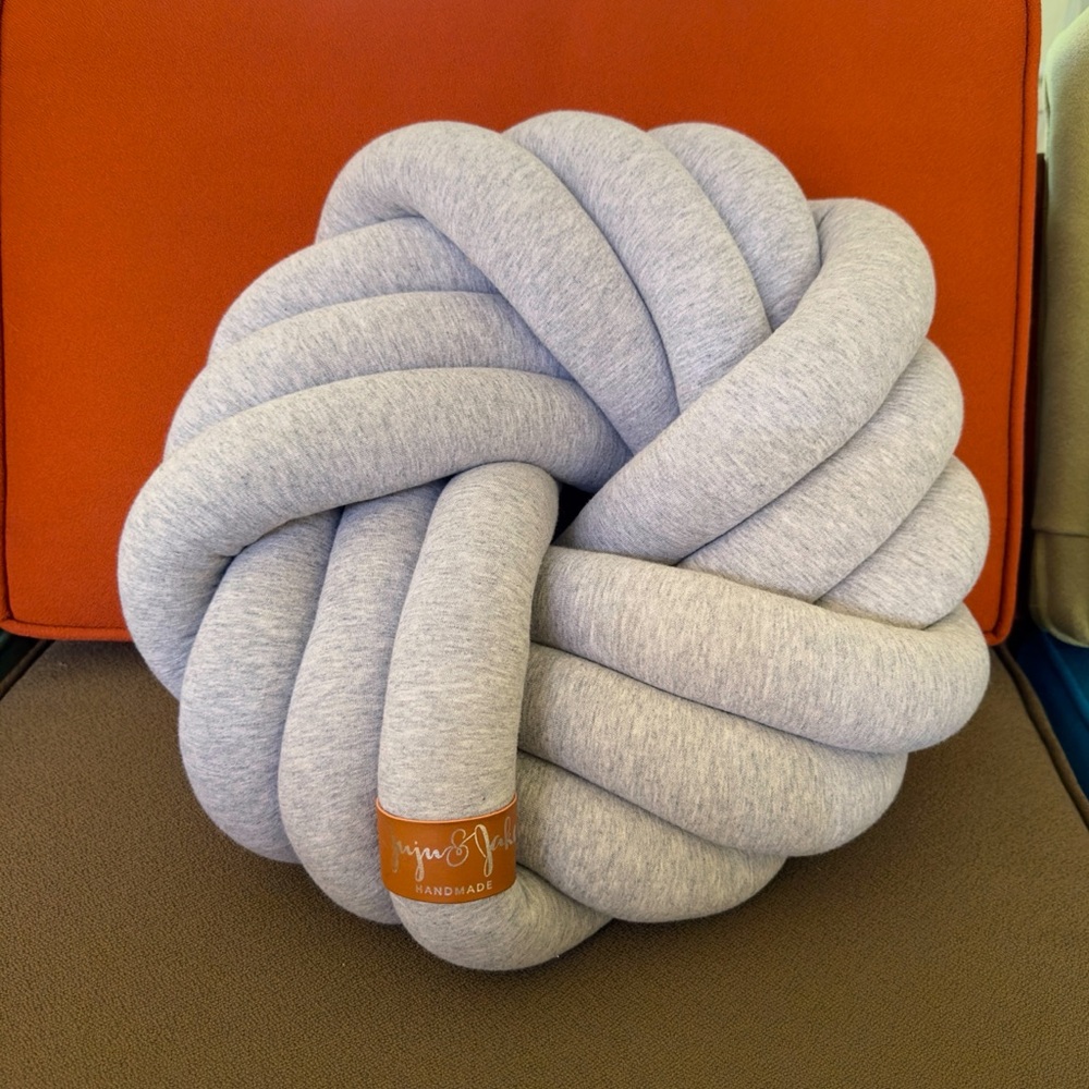JUJU & JACK Handmade Decorative Pillow Gray